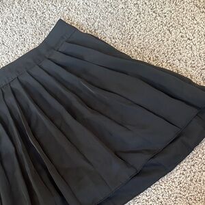 Elegant Black Pleated Skirt